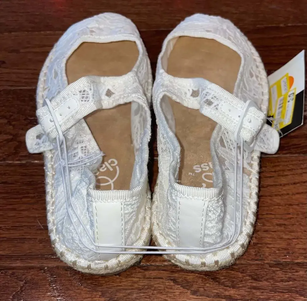 NWT Art Class Lace Mary Jane Espadrille Flats Girls Size 2 Coquette